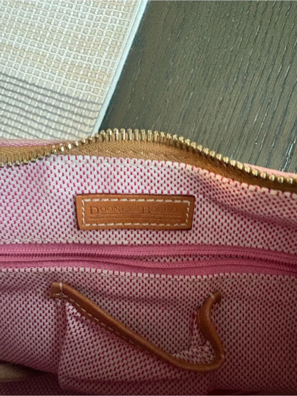 Dooney & Bourke Pink Monogram Mini Hobo Shoulder Bag Vintage Y2K
